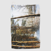 森林の雪のシーンgtcnm ゴルフタオル (正面)