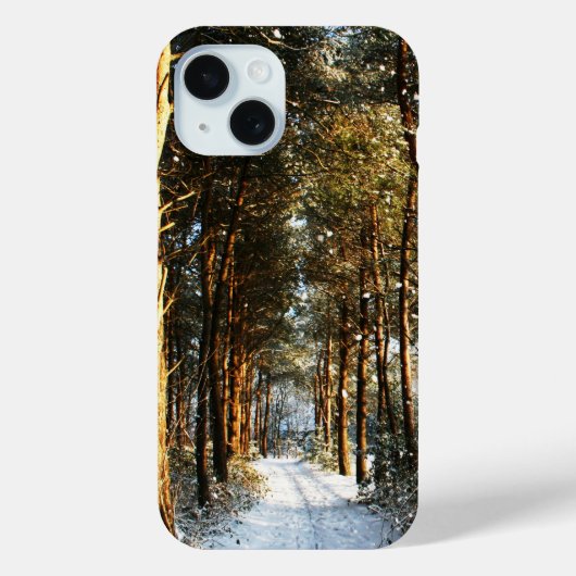 森林の雪のシーンiphcna Case-Mate iPhoneケース (裏面)