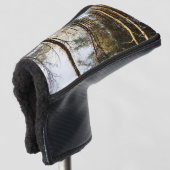 森林の雪のシーンpccna ゴルフヘッドカバー (3/4 正面)