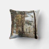 森林の雪のシーンtpcna クッション (裏面)