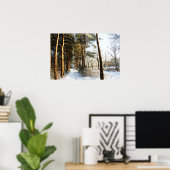 森林の雪のシーンwapcn ポスター (ホームオフィス)