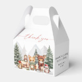 森林の雪林の動物 フェイバーボックス (正面サイド)