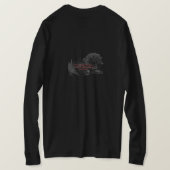 森林の風景アート - 静かな森のイラスト Tシャツ (デザイン裏面)
