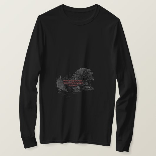 森林の風景アート - 静かな森のイラスト Tシャツ (デザイン正面)