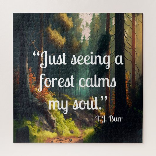 森林の風景 ジグソーパズル (縦)