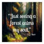 森林の風景 ポスター (正面)