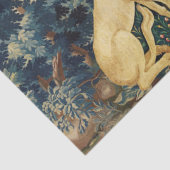 森林の風景、木、緑のユニコーン 薄葉紙 (詳細)