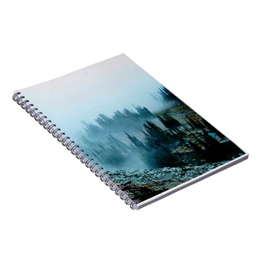 森林の風景、自然の木、アルプス、森林の木 ノートブック (右側)