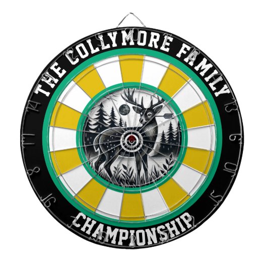 森林の鹿のターゲットアート ダーツボード (正面)