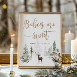 森林の鹿のベビーは甘い ポスター