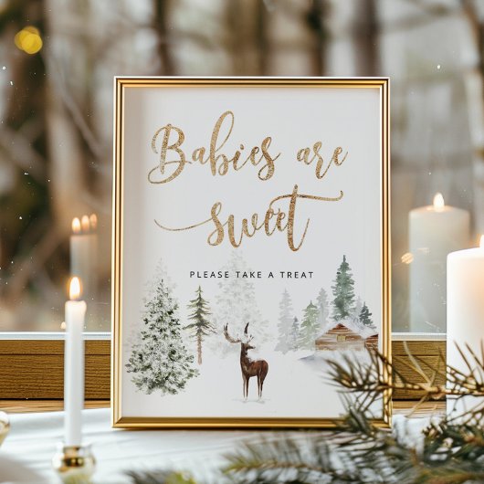 森林の鹿のベビーは甘い ポスター