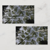 森林の《植物》アスペンの木を調べること 名刺 (正面/裏面)