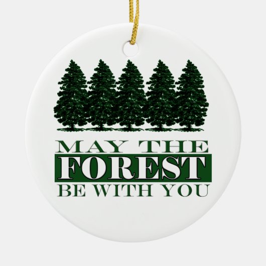 森林はあなたとクリスマスのオーナメントです セラミックオーナメント (正面)