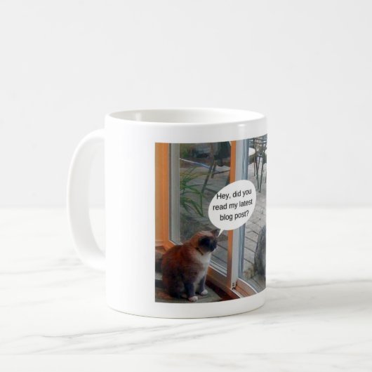 森林はネコ科のマグに会います コーヒーマグカップ (正面左)