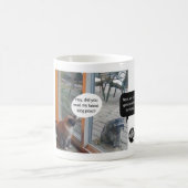 森林はネコ科のマグに会います コーヒーマグカップ (中央)