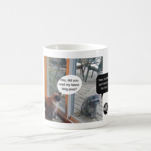 森林はネコ科のマグに会います コーヒーマグカップ (中央)