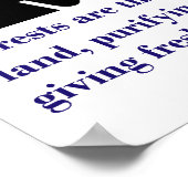 森林は私たちの土地の肺である – 気候変動 ポスター (角)