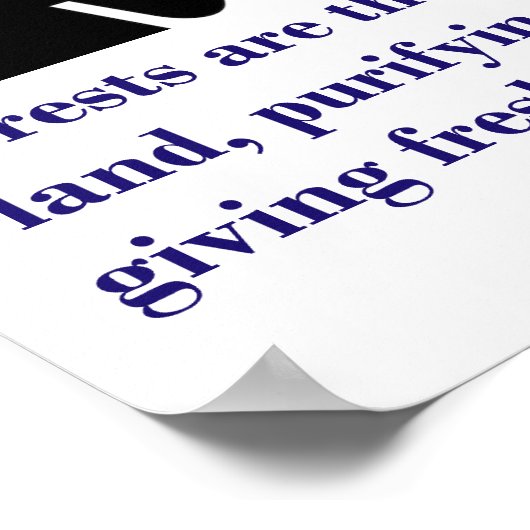 森林は私たちの土地の肺である – 気候変動 ポスター (角)