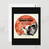 森林を征服する別の敵がヴィンテージ ポストカード (正面/裏面)