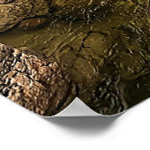 森林を流れる川の自然ポスター ポスター (角)