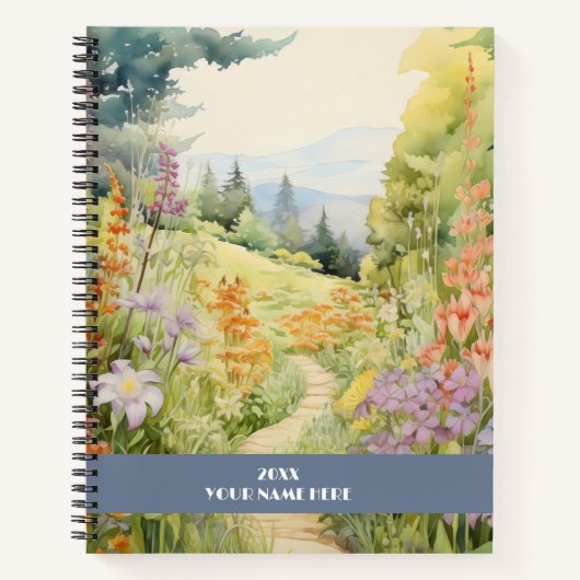 森林を通る静かな道 ノートブック (正面)