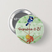 森林アオカケスボタン 缶バッジ (正面&裏面)