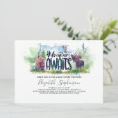 森林アドベンチャーボーイ国クマ鹿の赤ちゃんシャワー 招待状 (スタンド正面)