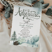 森林アドベンチャーボーイ国クマ鹿の赤ちゃんシャワー 招待状