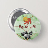 森林アライグマボタン 缶バッジ (正面&裏面)