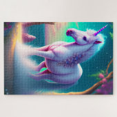 森林アートのユニコーン ジグソーパズル (横)