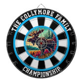 森林アートの中でブルズアイ・ムース» ダーツボード (正面)