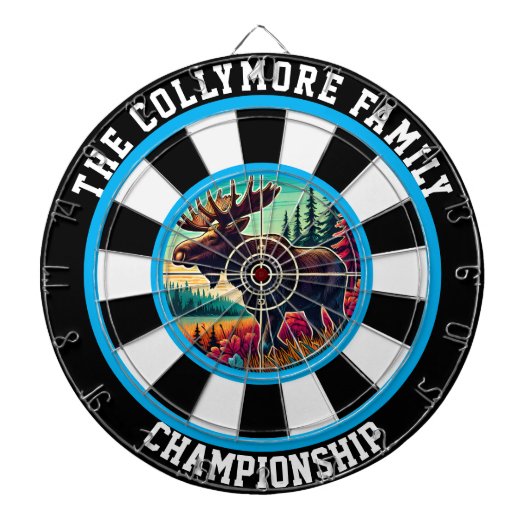 森林アートの中でブルズアイ・ムース» ダーツボード (正面)