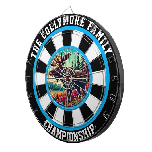 森林アートの中でブルズアイ・ムース» ダーツボード (正面右)