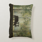 森林イラストレーションのアメリカヘラジカ アクセントクッション (裏面(縦))