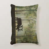 森林イラストレーションのアメリカヘラジカ アクセントクッション (正面(垂直))