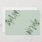 森林ウッドランド動物男の赤ちゃんシャワー 招待状 (裏面)