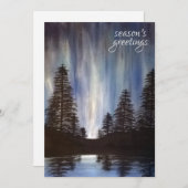 森林オーロラの休日カード シーズンカード (正面/裏面)