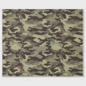 森林カムフラージュのスタイリッシュなパターン ラッピングペーパー (フラット)