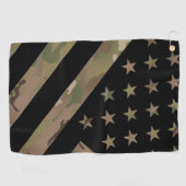 森林カムフラージュIの旗 ゴルフタオル (横)