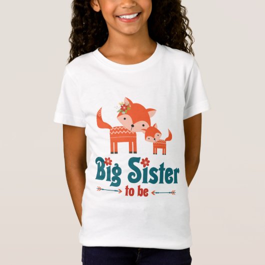 森林キツネがある姉 Tシャツ (正面)