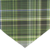 森林キャノピーグリーンとクリームプレイド ショートテーブルランナー (コーナー)