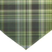 森林キャノピーグリーンとクリームプレイド テーブルクロス (アングル)