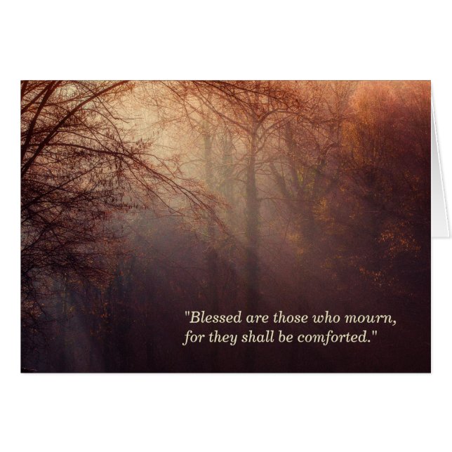 森林キリスト教の悔やみや弔慰カードを通したライト (正面横)