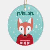 森林クリスマス セラミックオーナメント (左)