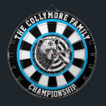 森林グリズリークロスヘアアート ダーツボード<br><div class="desc">森の中の白と黒の細かい円形のデザインで、ターゲットとグリズリーベア。</div>