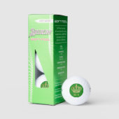 森林グリーンクラウンキングモノグラムイニシャル ゴルフボール (パッケージング)