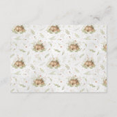 森林シカのベビーシャワーのアドバイスカード エンクロージャーカード (裏面)