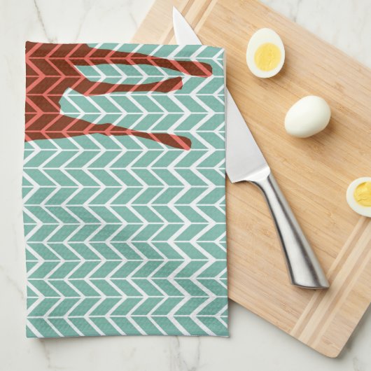 森林シカの台所タオル キッチンタオル (四つ折り)