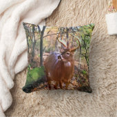 森林シカの正方形の装飾用クッション クッション (ブランケット)