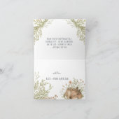 森林シカ|の森林ベビーシャワーは感謝していしています サンキューカード (内部)